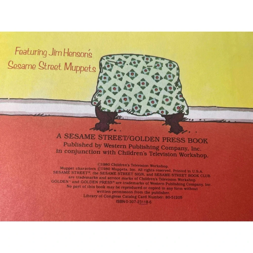 Sesame Street If‎ I Lived Alone Childrens Book Featuring Jim Henson Muppets